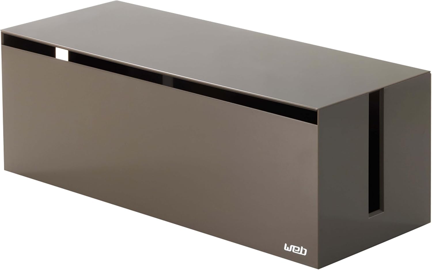 YAMAZAKI Home Cable Management Box – Cord Organizer Box with Lid, Minimalist Cable Storage for Office, Abs Plastic - Abs Plastic