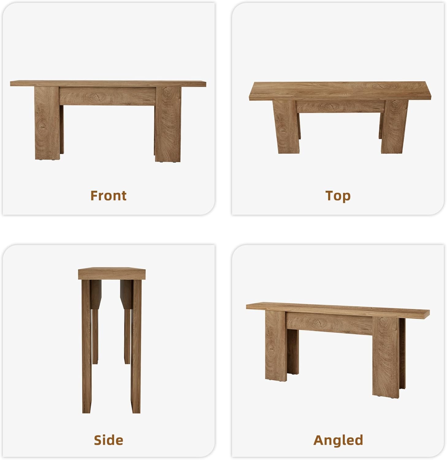 70.9-Inch Long Console Table for Entryway, Wooden Sofa Table Narrow Behind Couch Rectangular, Farmhouse Accent Foyer Entry Tables for Living Room, Entrance, Hallway, Natural Oak Brown