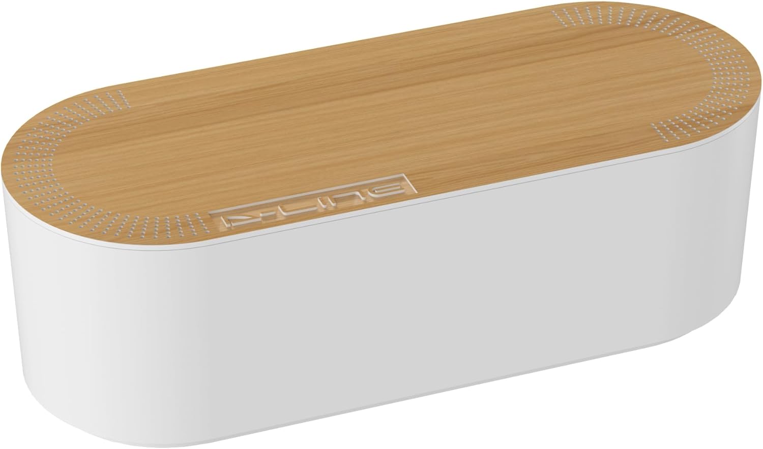 D-Line Cable Management Box, Power Strip Holder, Floor Outlet Hiders, Desk Cord Organizer, Cover TV Wires, Wire Storage – 16.5 in (Length) x 6.5in (Width) x 5.25in (Height) - Large, White