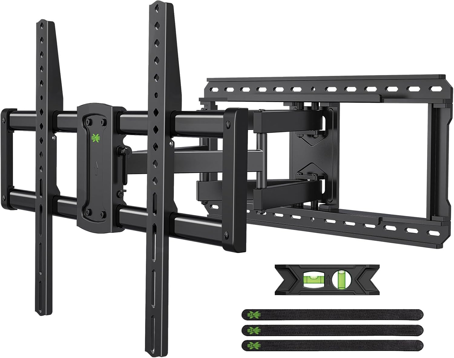 USX Mount Full Motion TV Wall Mount for Most 42-90 inch Flat Screen/LED/4K, TV Mount Bracket Dual Swivel Articulating Tilt 6 Arms, Max 16" Wood Studs, VESA 600x400mm, Holds up to 132lbs