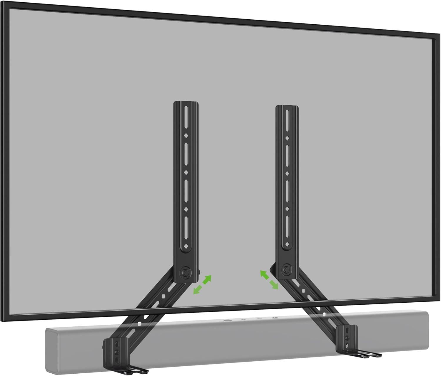 USX MOUNT Universal Soundbar Mount, Sound Bar TV Bracket for Soundbar with Speaker, Fits 2 Installation Options, Removable No-Slip Base Holder Extends 3.46”-6.06”