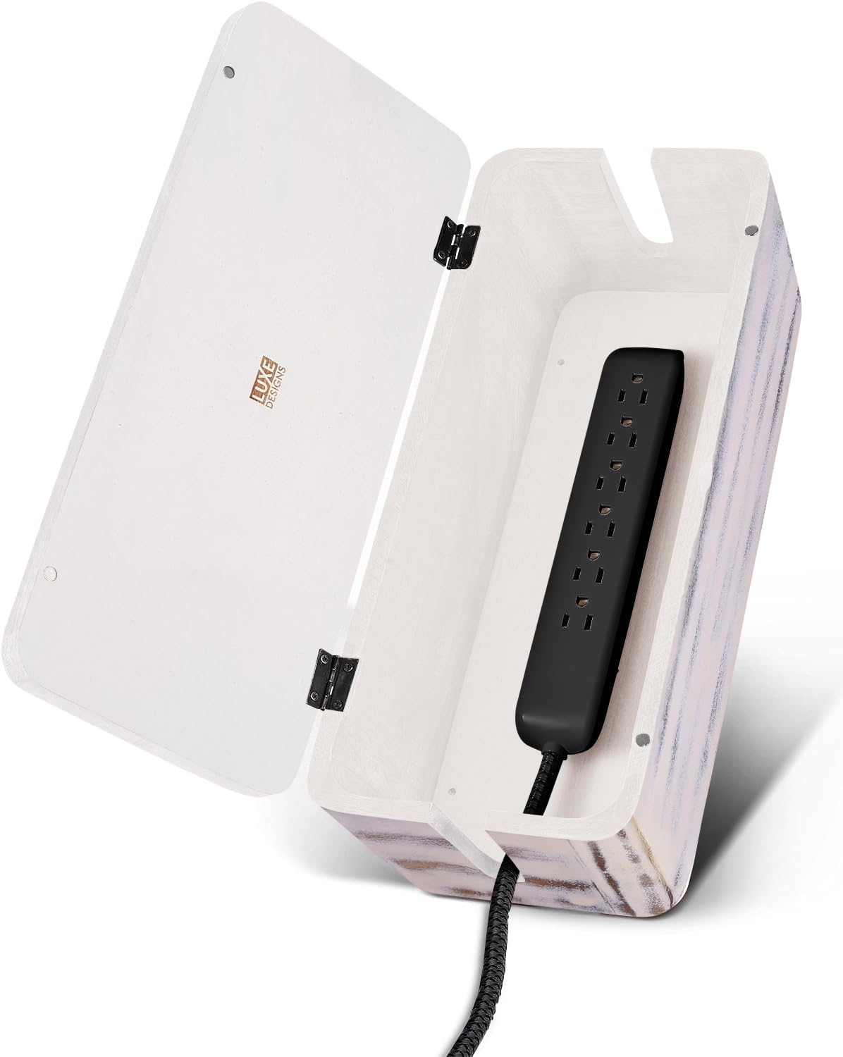 Large Cable Management Box - Cable Organizer Box and Power Strip Box for Electrical Cord Management - Hide Desk Cord and Floor Cables - Wire Storage and Organization for Cords