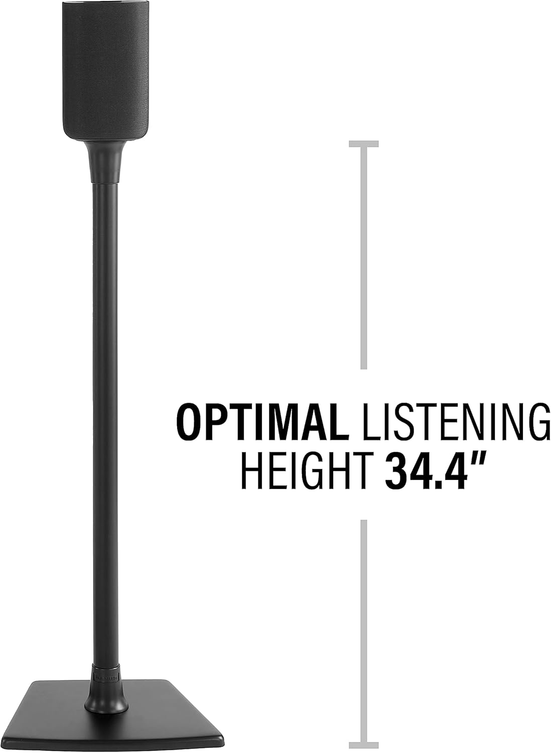 SANUS Speaker Stands for Roku Wireless - Fixed Height Speaker Stands Pair Designed Exclusively for Roku Soundbar & Sound System - Includes Carpet Spikes & Rubber Pads