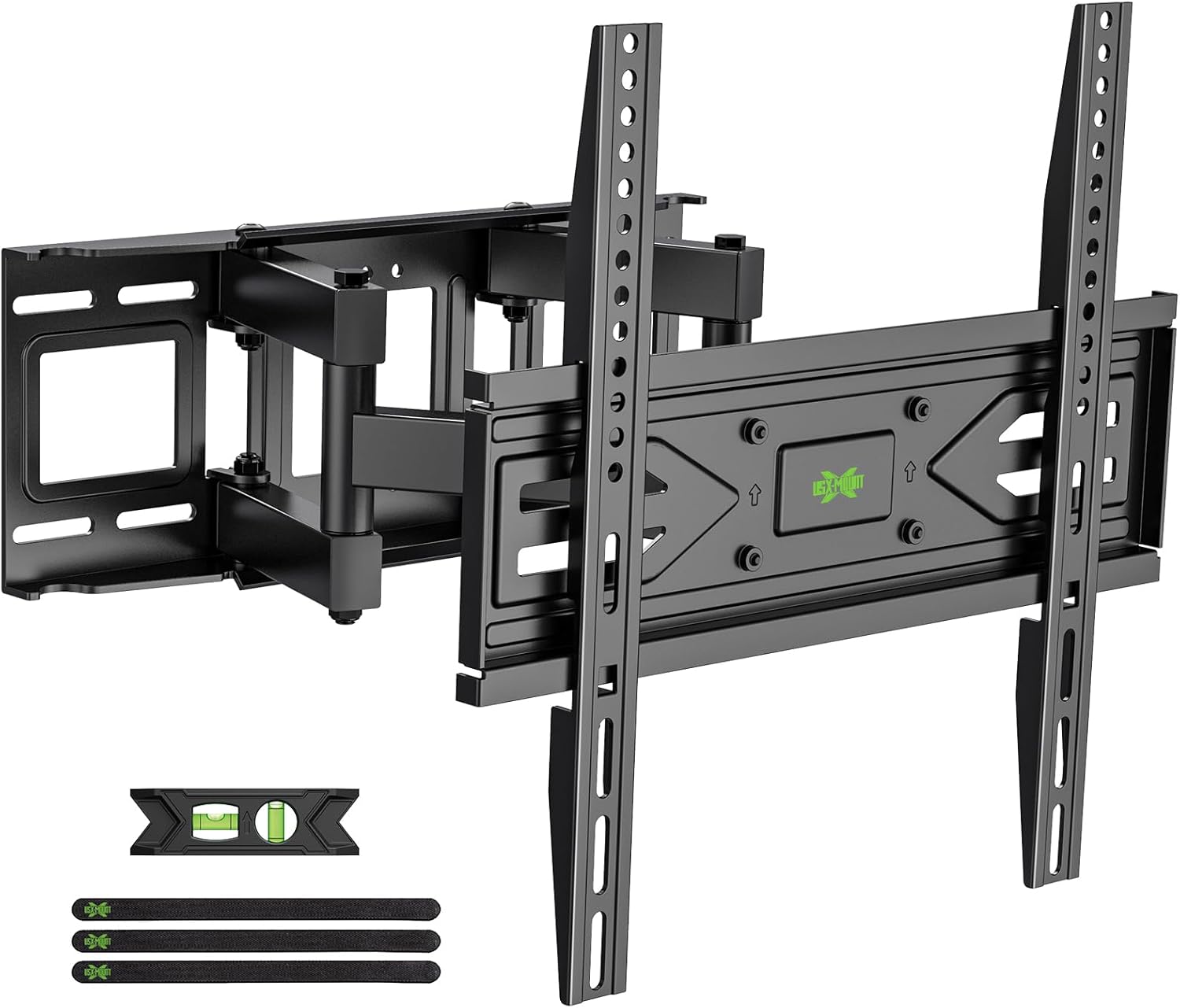 Full Motion TV Wall Mount for Most 37"-84" Flat Screen TV, Swivel or Tilt TV Wall Bracket with Dual Articulating Arms, for 12"-16" Wood Studs, Max VESA 600x400mm, Load 120 lbs by USX MOUNT