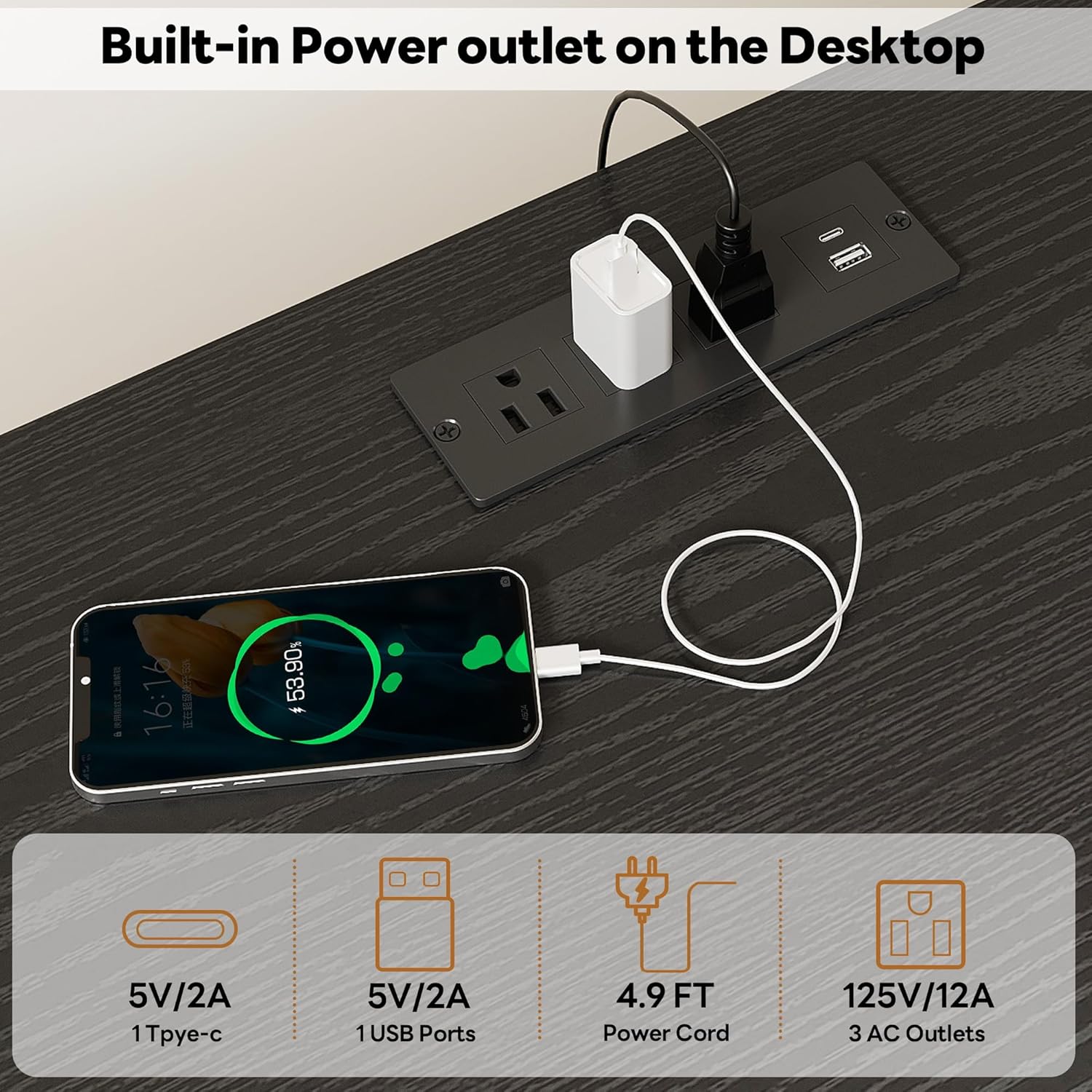 LIKIMIO Black TV Stand for TVs 85 inch, Entertainment Center with Power Outlets & LED Lights, TV Media Console Table with Cabinets, Drawers and Open Storage Shelves, Modern TV Stand for Living Room