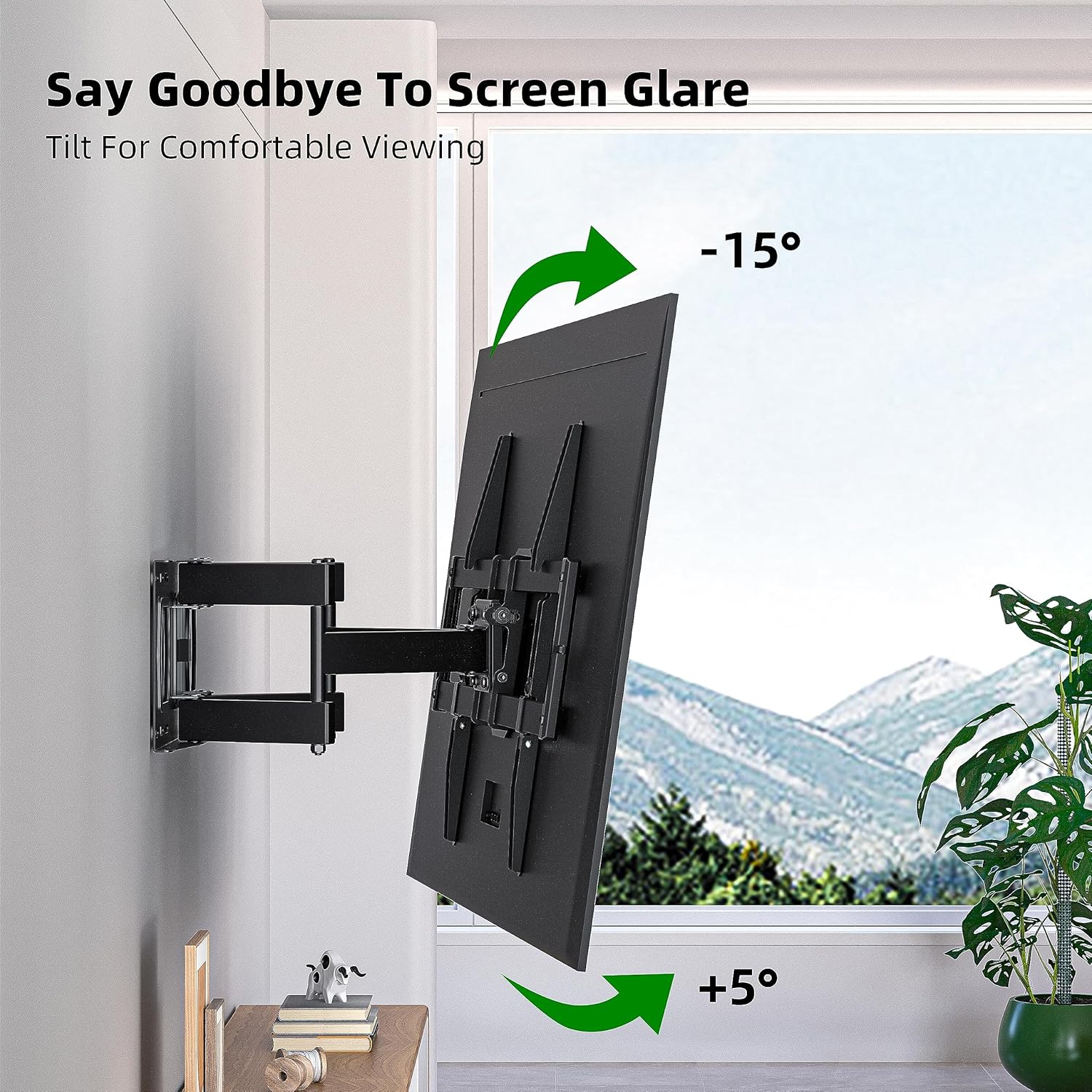 Full Motion TV Wall Mount for Most 37"-84" Flat Screen TV, Swivel or Tilt TV Wall Bracket with Dual Articulating Arms, for 12"-16" Wood Studs, Max VESA 600x400mm, Load 120 lbs by USX MOUNT