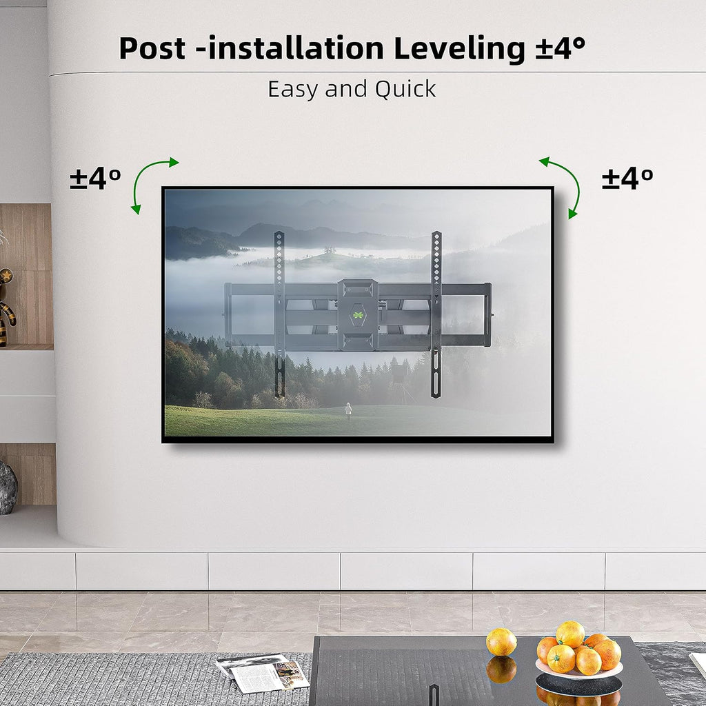 Full Motion TV Wall Mount for Most 37"-84" Flat Screen TV, Swivel or Tilt TV Wall Bracket with Dual Articulating Arms, for 12"-16" Wood Studs, Max VESA 600x400mm, Load 120 lbs by USX MOUNT