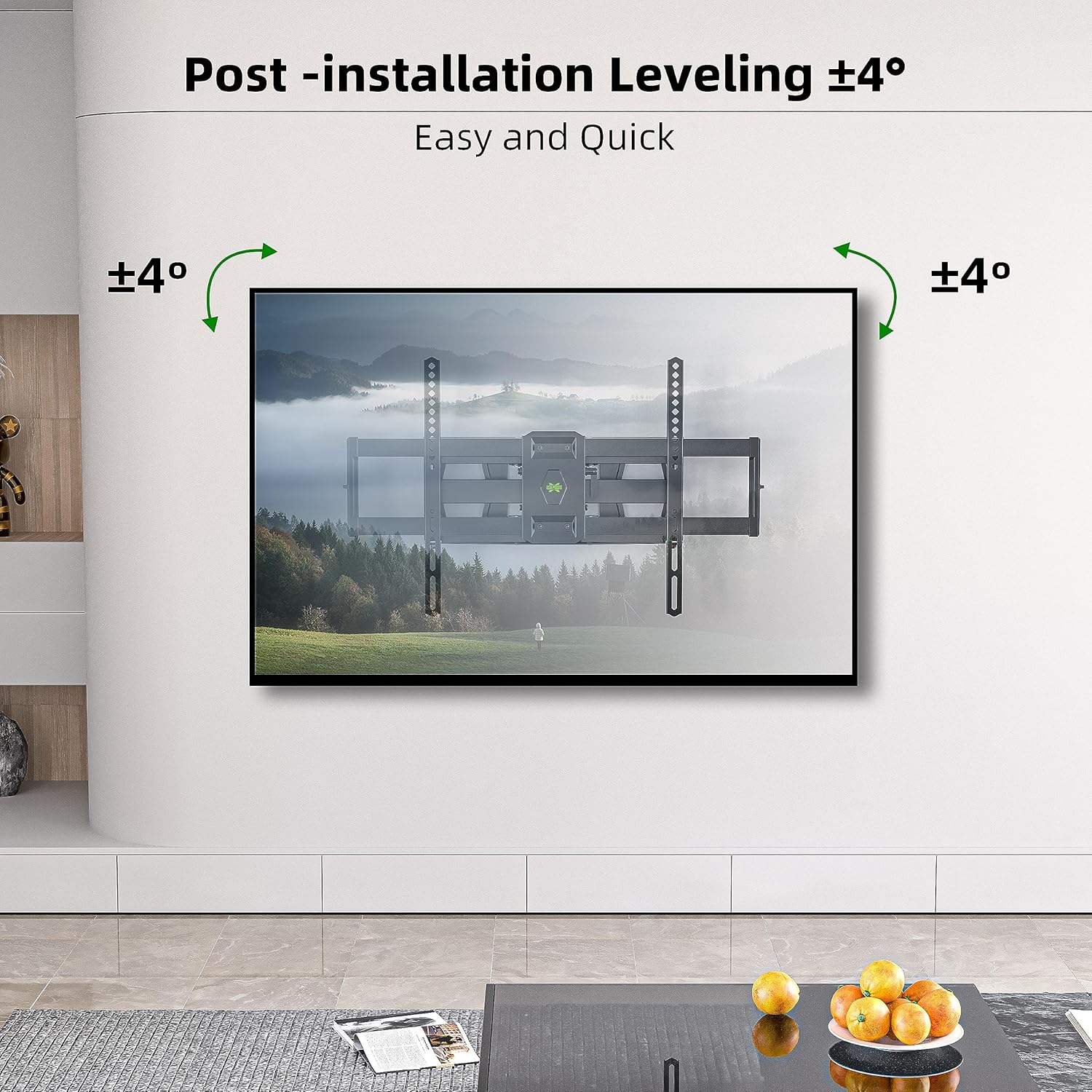 Full Motion TV Wall Mount for Most 37"-84" Flat Screen TV, Swivel or Tilt TV Wall Bracket with Dual Articulating Arms, for 12"-16" Wood Studs, Max VESA 600x400mm, Load 120 lbs by USX MOUNT