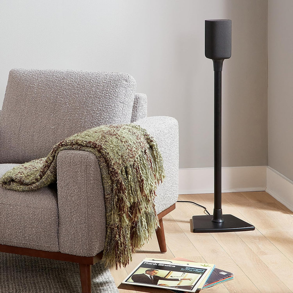 SANUS Speaker Stands for Roku Wireless - Fixed Height Speaker Stands Pair Designed Exclusively for Roku Soundbar & Sound System - Includes Carpet Spikes & Rubber Pads